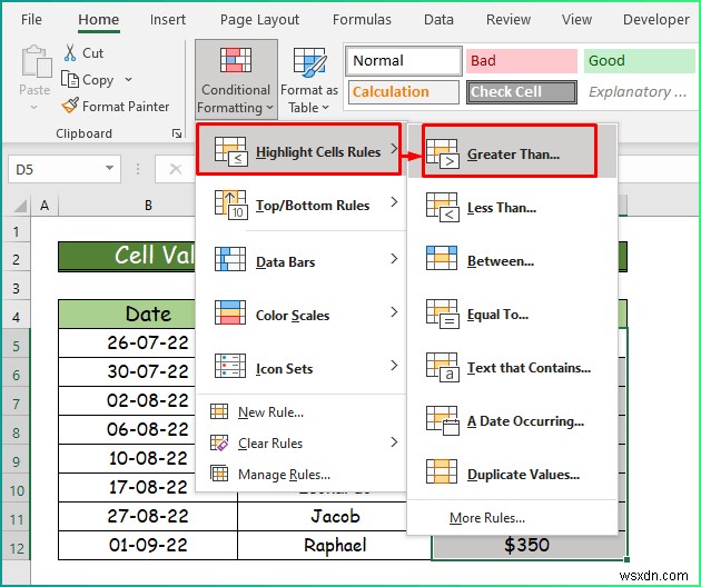 Excel में विभिन्न प्रकार के सशर्त स्वरूपण कैसे लागू करें