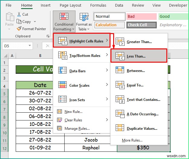 Excel में विभिन्न प्रकार के सशर्त स्वरूपण कैसे लागू करें