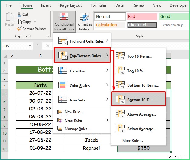 Excel में विभिन्न प्रकार के सशर्त स्वरूपण कैसे लागू करें