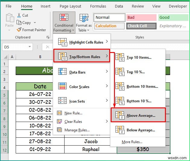 Excel में विभिन्न प्रकार के सशर्त स्वरूपण कैसे लागू करें