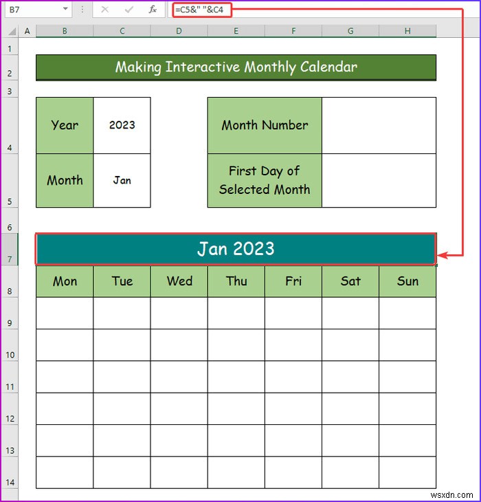 Excel में एक इंटरैक्टिव कैलेंडर कैसे बनाएं (2 आसान तरीके)