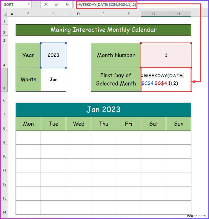 Excel में एक इंटरैक्टिव कैलेंडर कैसे बनाएं (2 आसान तरीके)