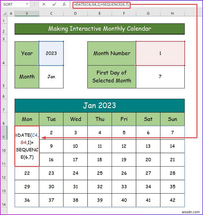 Excel में एक इंटरैक्टिव कैलेंडर कैसे बनाएं (2 आसान तरीके)