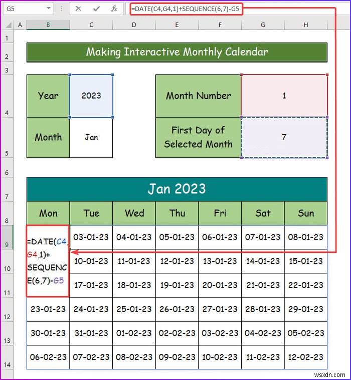 Excel में एक इंटरैक्टिव कैलेंडर कैसे बनाएं (2 आसान तरीके)