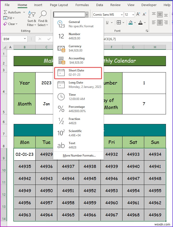 Excel में एक इंटरैक्टिव कैलेंडर कैसे बनाएं (2 आसान तरीके)