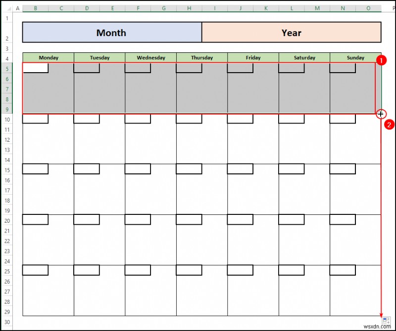 Excel में एक खाली कैलेंडर कैसे बनाएं (मुफ्त टेम्पलेट डाउनलोड करें)