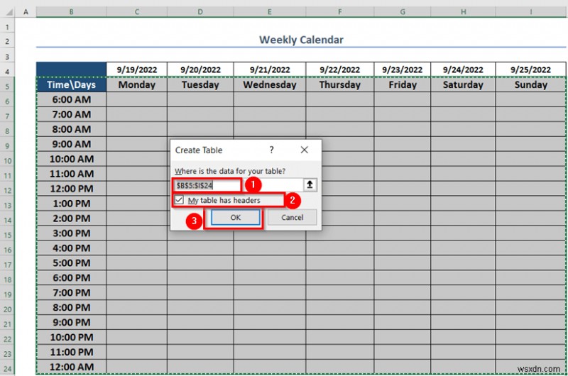 Excel में साप्ताहिक कैलेंडर कैसे बनाएं (3 उपयुक्त तरीके)