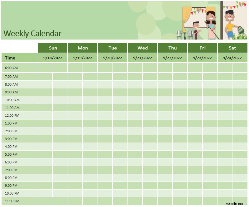 Excel में साप्ताहिक कैलेंडर कैसे बनाएं (3 उपयुक्त तरीके)