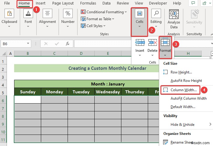 Excel में मासिक कैलेंडर कैसे बनाएं (3 प्रभावी तरीके)