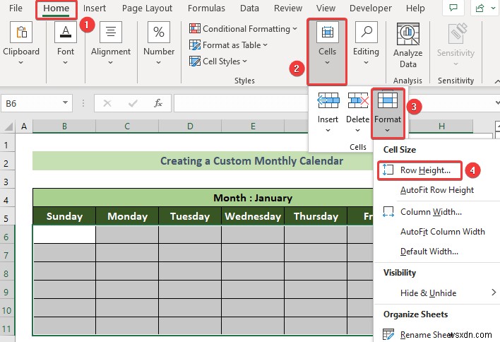 Excel में मासिक कैलेंडर कैसे बनाएं (3 प्रभावी तरीके)