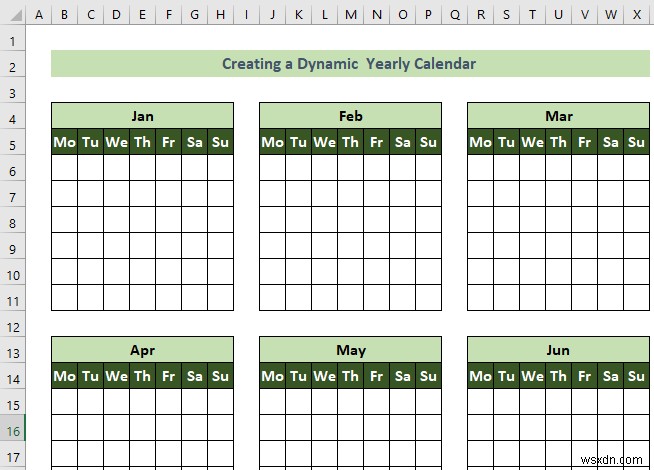 Excel में मासिक कैलेंडर कैसे बनाएं (3 प्रभावी तरीके)