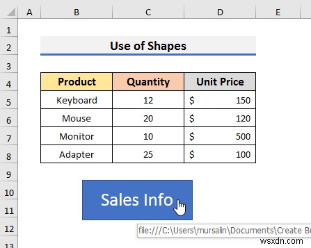 Excel में मैक्रो के बिना बटन कैसे बनाएं (3 आसान तरीके)