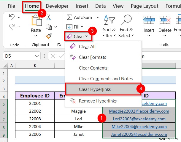 Excel में ईमेल लिंक कैसे निकालें (7 त्वरित तरीके)