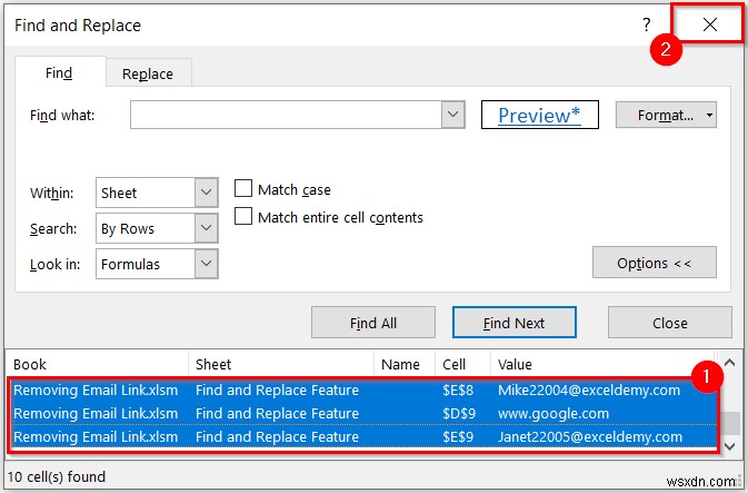 Excel में ईमेल लिंक कैसे निकालें (7 त्वरित तरीके)