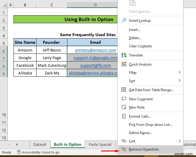 Excel में सभी हाइपरलिंक कैसे निकालें (5 तरीके)