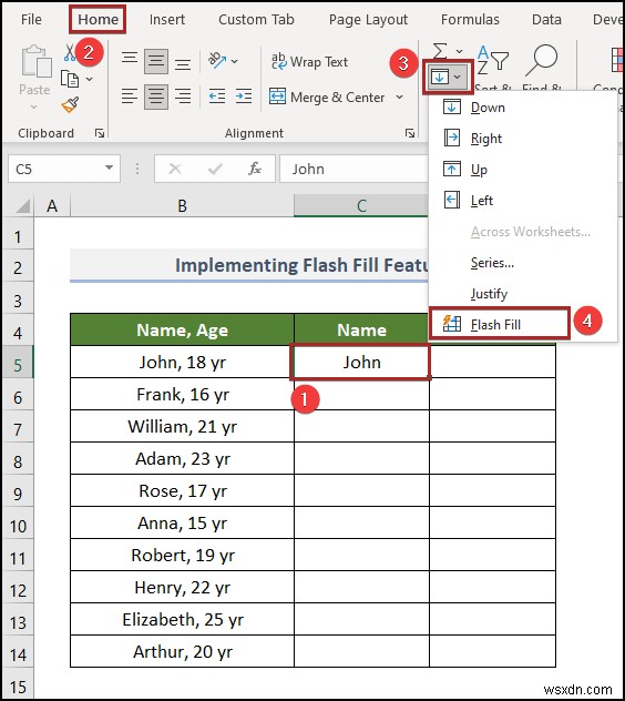 Excel में बिना ओवरराइटिंग के टेक्स्ट को कॉलम में कैसे बदलें
