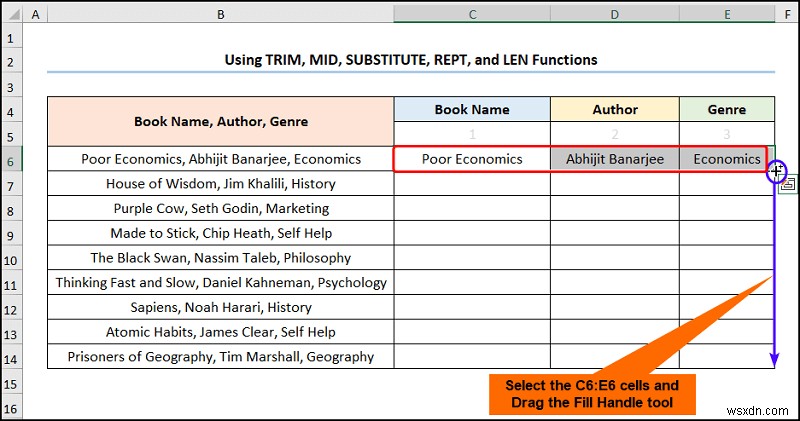 Excel में एक से अधिक सीमांकक वाले टेक्स्ट को कॉलम में कैसे बदलें