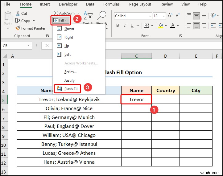 Excel में एक से अधिक सीमांकक वाले टेक्स्ट को कॉलम में कैसे बदलें