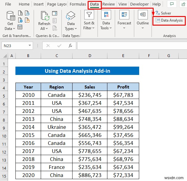 Excel में विश्लेषण के लिए डेटा कैसे दर्ज करें (2 आसान तरीके)