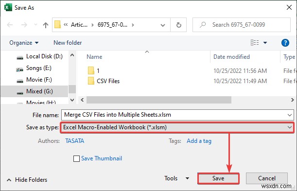 सीएसवी फाइलों को एक्सेल में कई शीट्स में मर्ज करें (आसान चरणों के साथ)
