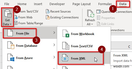 XML को एक्सेल में कॉलम में कैसे बदलें (4 उपयुक्त तरीके)