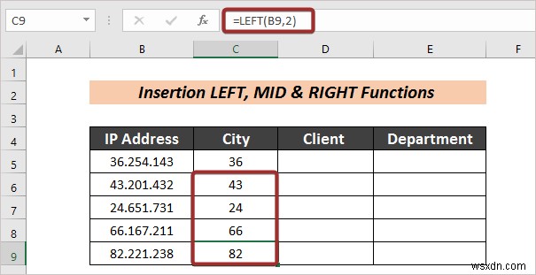 Excel में फ़ॉर्मूला के साथ टेक्स्ट को कॉलम में स्वचालित रूप से कैसे विभाजित करें