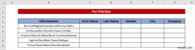 Excel में फ़ॉर्मूला के साथ टेक्स्ट को कॉलम में स्वचालित रूप से कैसे विभाजित करें