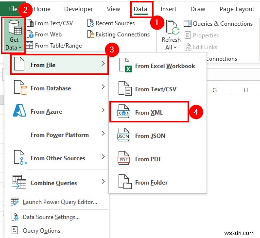 XML को एक्सेल टेबल में कैसे बदलें (3 आसान तरीके)