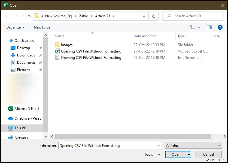 बिना फॉर्मेट किए एक्सेल में CSV फाइल खोलें (2 आसान तरीके)