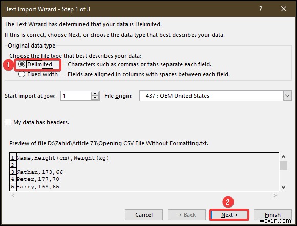 बिना फॉर्मेट किए एक्सेल में CSV फाइल खोलें (2 आसान तरीके)