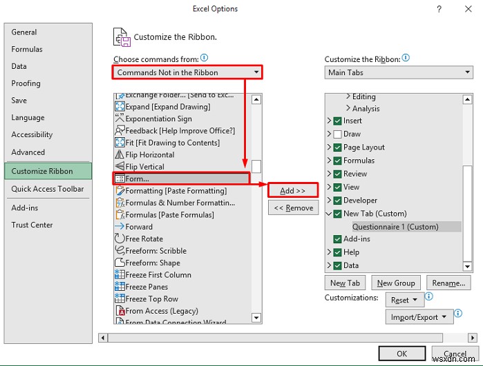 Excel में प्रश्नावली कैसे बनाएं (2 आसान तरीके)