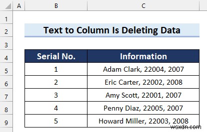 [Fixed!] एक्सेल टेक्स्ट टू कॉलम डेटा डिलीट कर रहा है