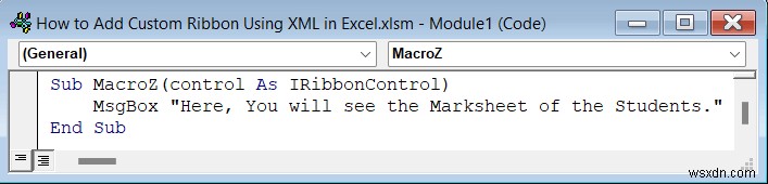 Excel में XML का उपयोग करके कस्टम रिबन कैसे जोड़ें