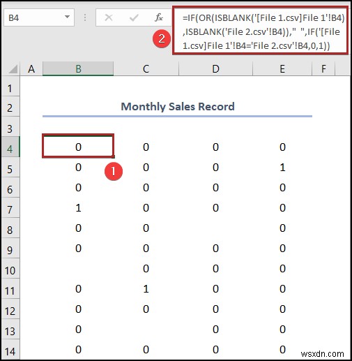 Excel में 2 CSV फ़ाइलों की तुलना कैसे करें (6 आसान तरीके)