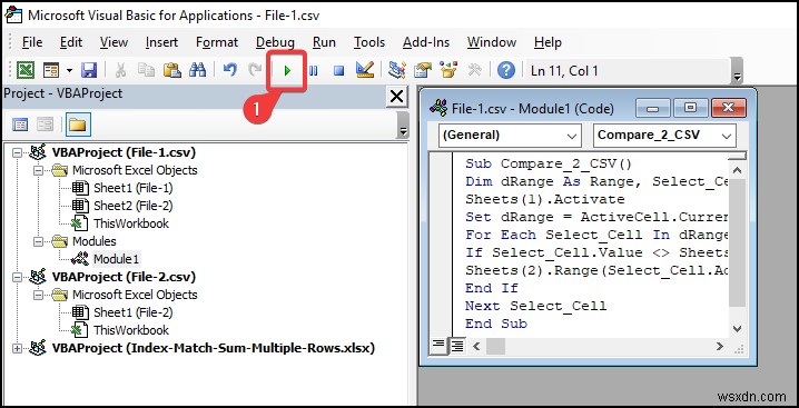 Excel में 2 CSV फ़ाइलों की तुलना कैसे करें (6 आसान तरीके)