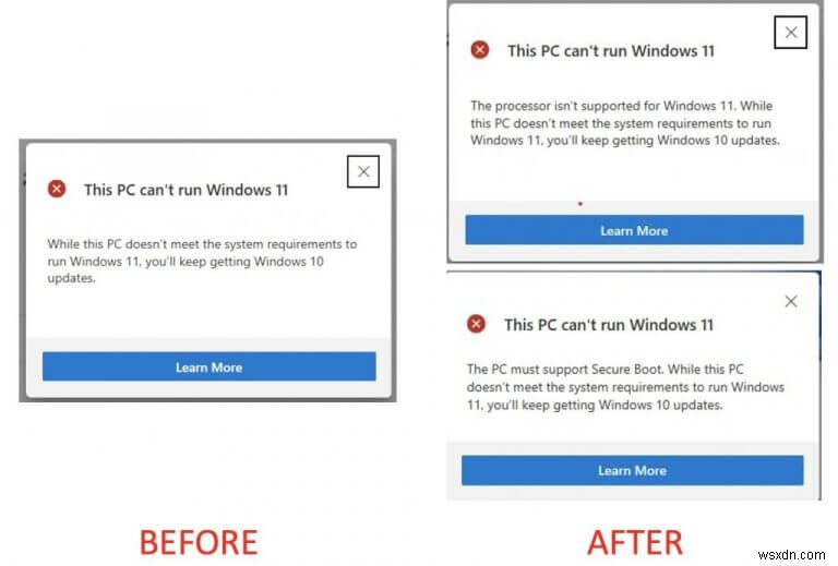 Windows 11 PC स्वास्थ्य जांच ऐप थोड़ा अपडेट किया गया, विफलता का कारण बताता है