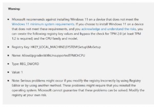 अंतिम समय में, Microsoft असमर्थित हार्डवेयर को Windows 11 में अपग्रेड करने के लिए एक पथ प्रदान करता है