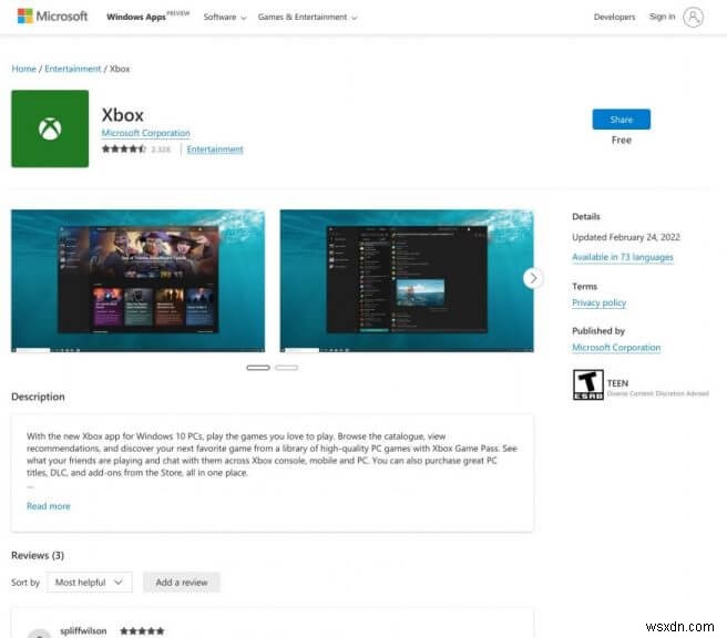 यह नया डिज़ाइन किया गया Microsoft Store वेब संस्करण है, जो Windows 11 से प्रेरित है