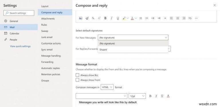 आउटलुक में ईमेल हस्ताक्षर कैसे जोड़ें