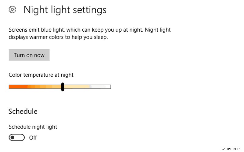 Windows 10 Creators Update में नाइट लाइट कैसे सेट करें