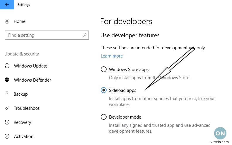 Windows 10 ऐप्स को साइडलोड कैसे करें