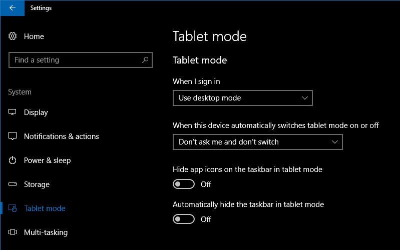 Windows 10 कन्वर्टिबल पर अपने टेबलेट मोड अनुभव को कैसे अनुकूलित करें