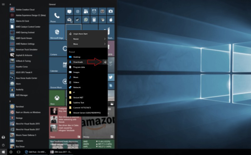 Windows 10 स्टार्ट मेन्यू में फोल्डर शॉर्टकट कैसे कस्टमाइज़ करें