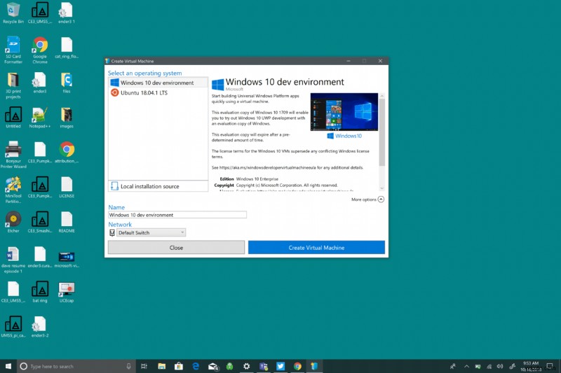 Hyper V का उपयोग करके Windows 10 पर वर्चुअल मशीन कैसे स्थापित करें, क्विक क्रिएट के साथ अब और भी आसान