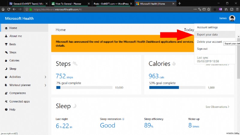 Microsoft Health से अपना डेटा कैसे निर्यात करें, अब यह बंद होने वाला है