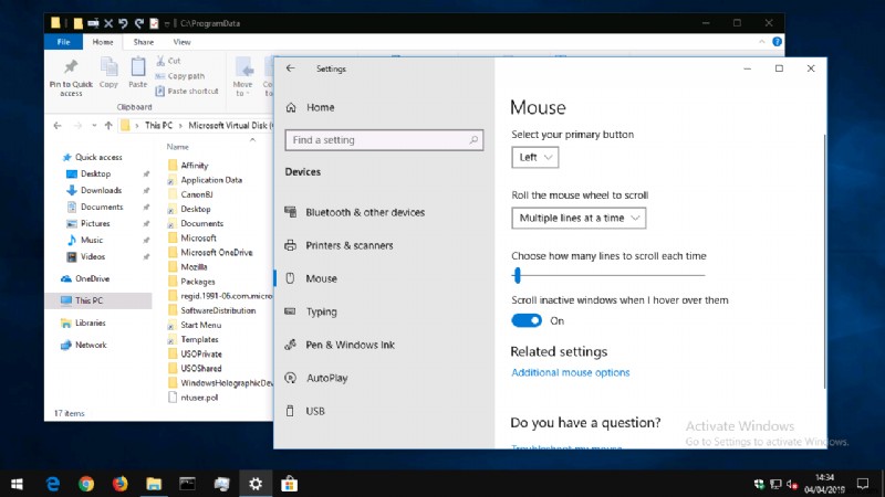 Windows 10 में निष्क्रिय विंडो स्क्रॉलिंग को कैसे निष्क्रिय करें