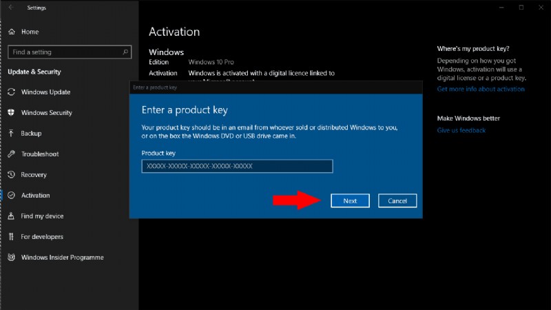 Windows 10 में अपनी उत्पाद कुंजी कैसे बदलें