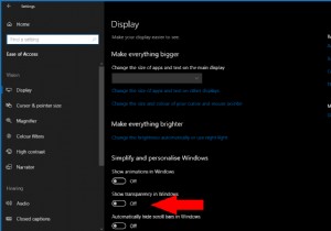 Windows 10 में फ़्लुएंट डिज़ाइन पारदर्शिता प्रभावों को अक्षम कैसे करें