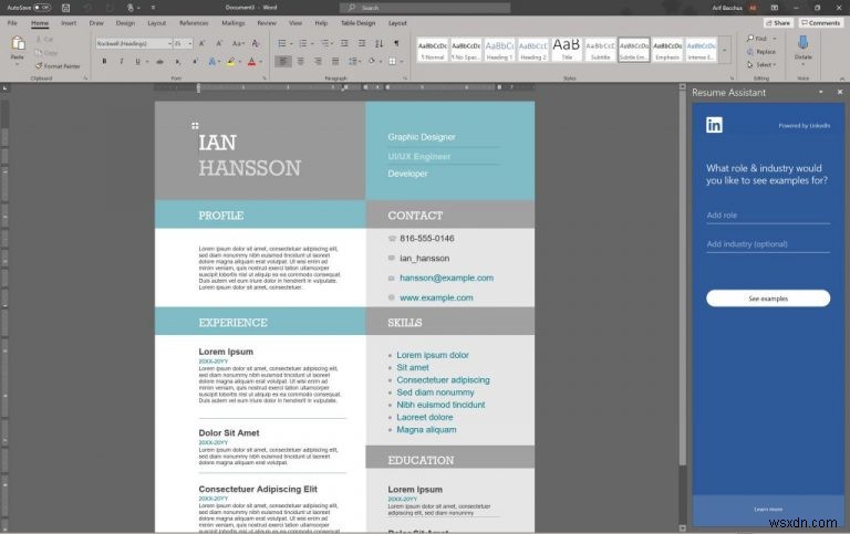 वर्ड में ऑफिस 365 में एक पेशेवर दिखने वाला रिज्यूमे कैसे बनाएं