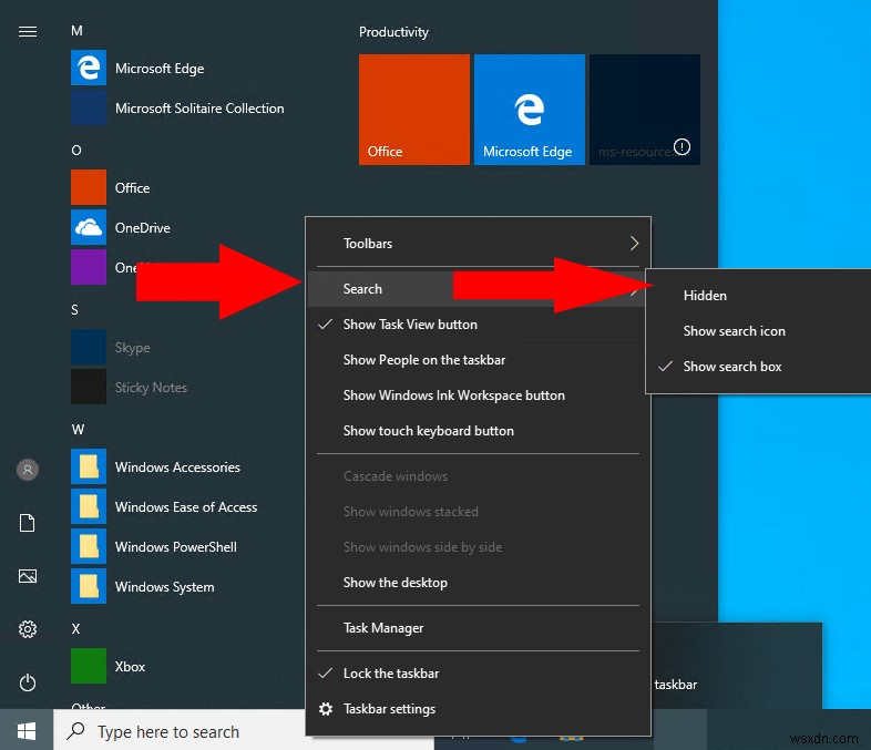 विंडोज 10 में सर्च बार को कैसे छिपाएं